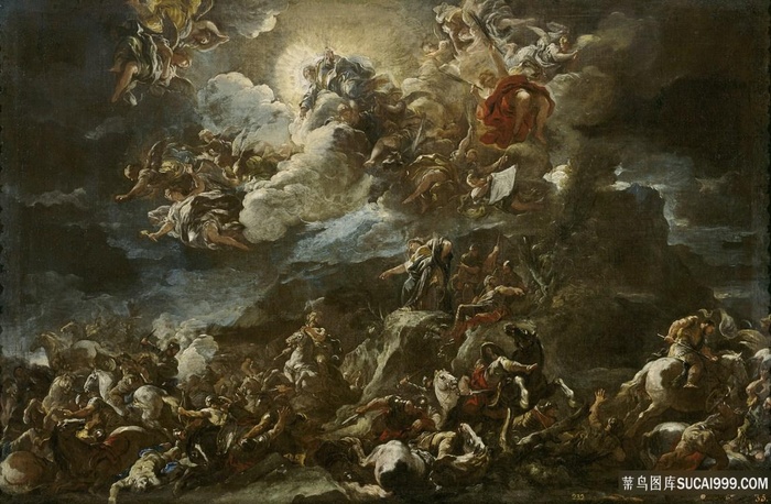 山林唯美油画风景画