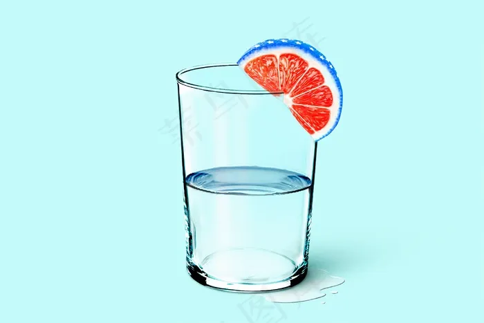 一杯苏打水图片