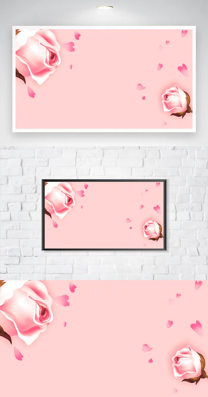 简洁花朵图片背景psd模版下载