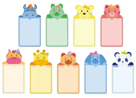 矢量卡通动物插盒