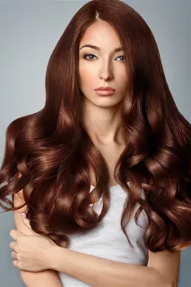 红色秀发的亚洲美女高清图片片