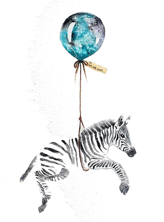 斑马气球卡通