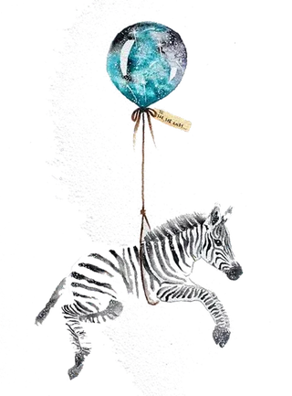 斑马气球卡通