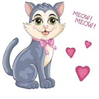 卡通爱心猫咪 卡通爱心猫咪