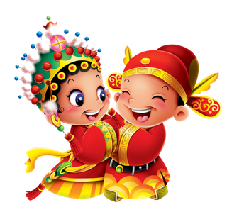 卡通京剧戏剧人物脸谱插画PNG图片 国潮中国风Q版戏剧人物PS素材