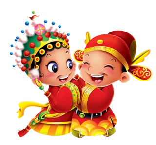 卡通京剧戏剧人物脸谱插画PNG图片 国潮中国风Q版戏剧人物PS素材