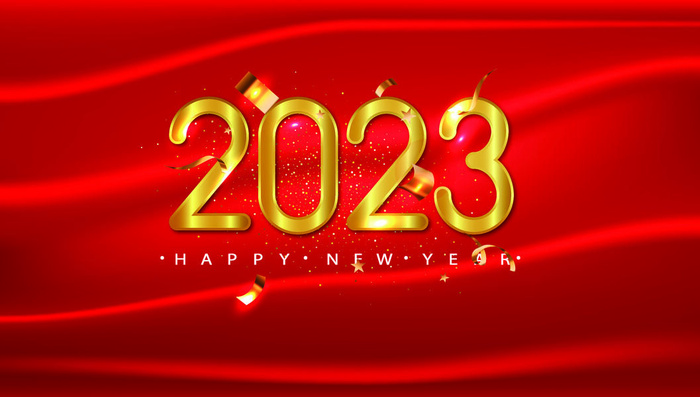 兔年2023年红色背景eps,ai矢量模版下载