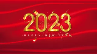 兔年2023年红色背景