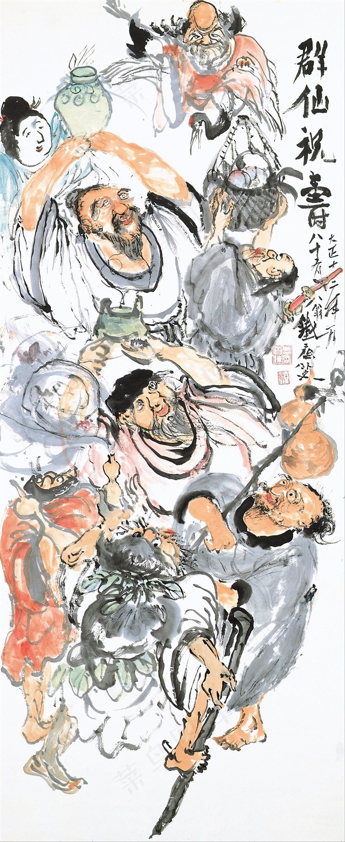 桥本关雪人物绘画作品素材