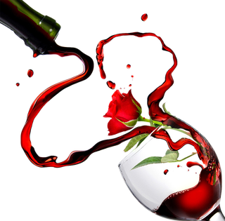 红酒玫瑰情人节