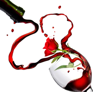 红酒玫瑰情人节