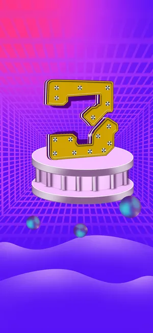 彩色倒计时3数字3舞台炫彩