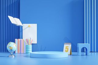 焕新微粒体开学季海报背景