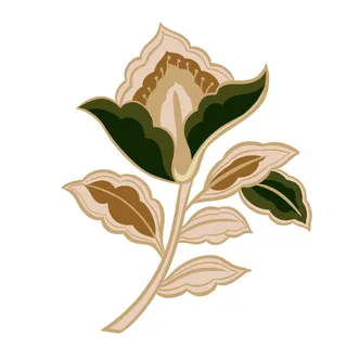 复古中国风国潮敦煌花纹花草插画手绘装饰小元素PSD素材