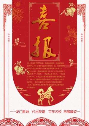 喜报战报海报贺喜光荣榜金榜题名预览图