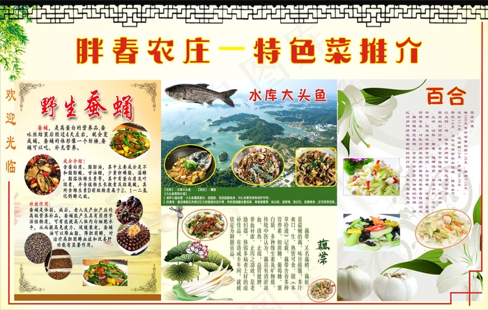 农庄 特色菜  海报cdr矢量模版下载