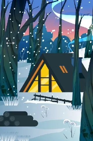 设计冬天卡通背景