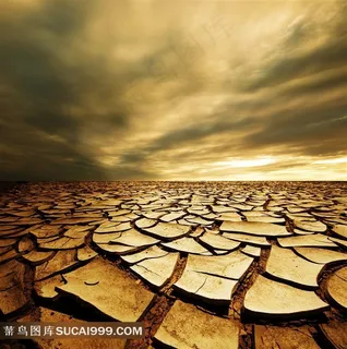 沙漠裂开土地风景图片素材
