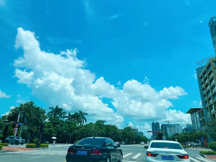 天空晴好  奇形怪状的云朵