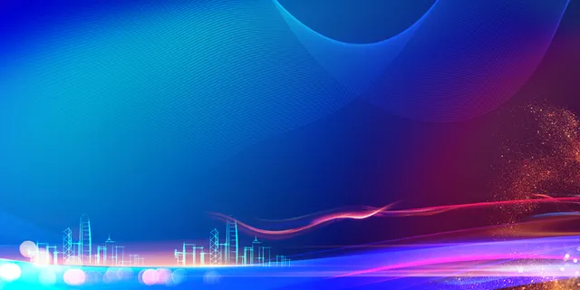 蓝色科技感展板