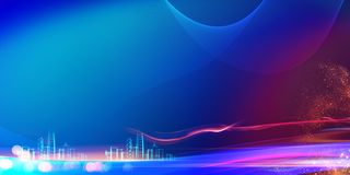 蓝色科技感展板