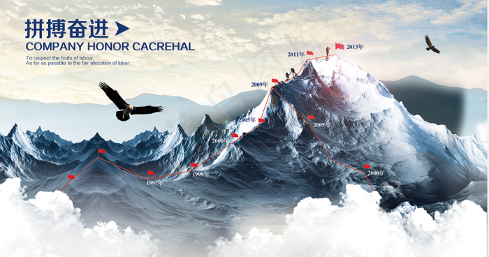 仿古公司简约海报