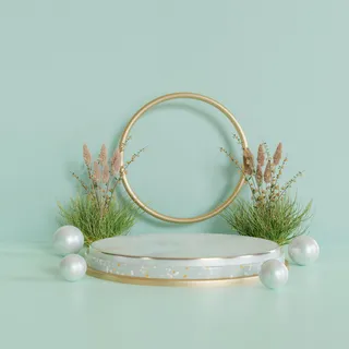 小清新电商c4d场景展台合层背景