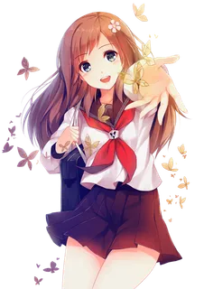 校服女孩卡通简笔