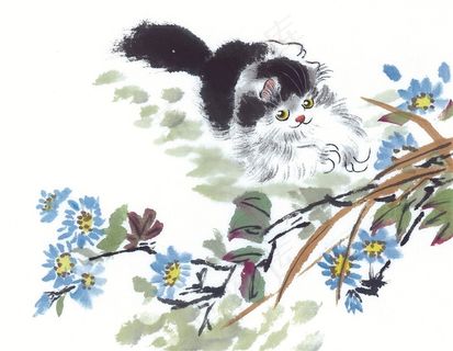 水墨猫系列摄影图片