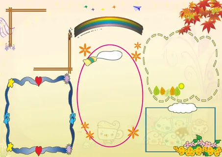 中小学手抄报彩色红色枫叶