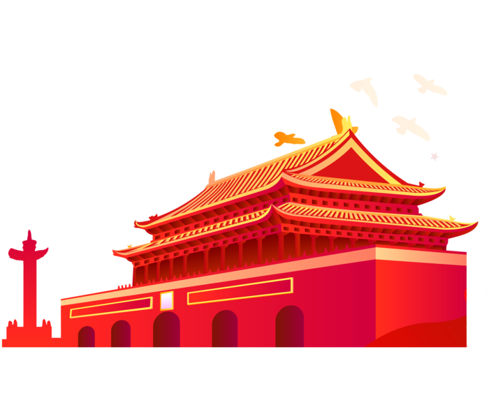 *建军节建党国庆节党建元素图片 卡通手绘PNG透明免扣PS素材