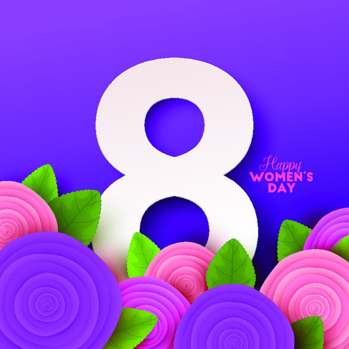 设计三八妇女节女神节背素材