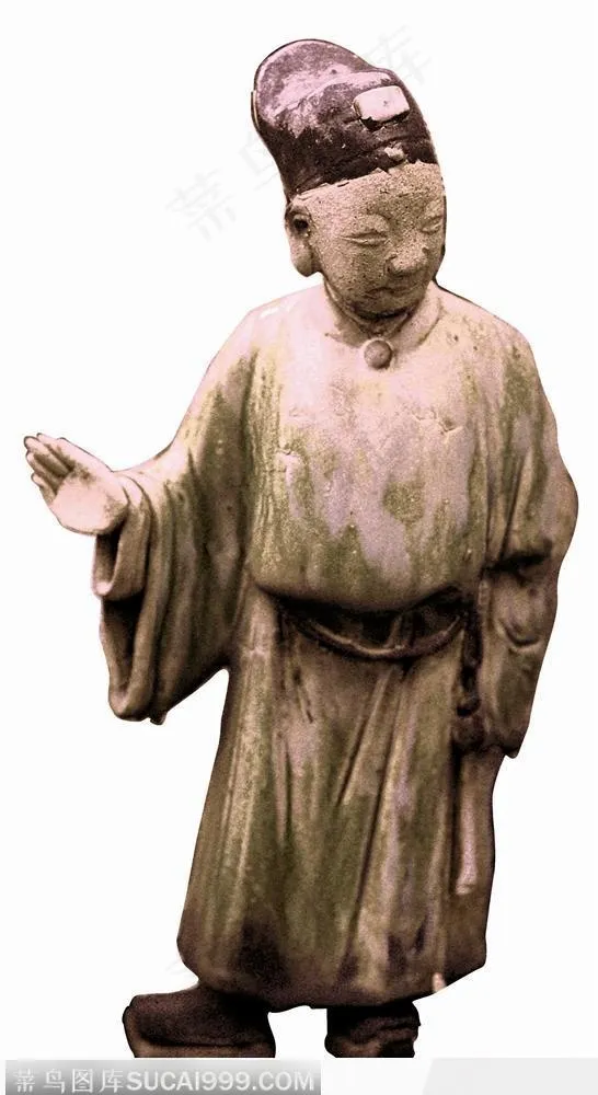 陈家祠陶塑-低头思索的中年人