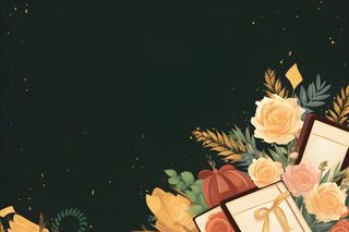 鲜花书籍黑板礼物背景