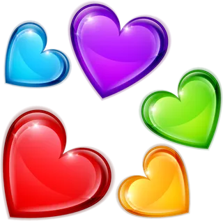 五彩心形情人节