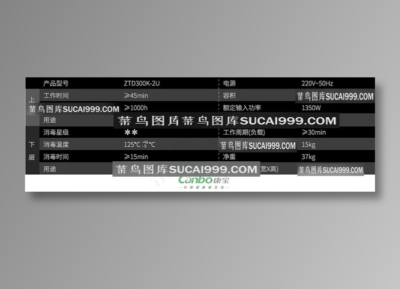 康宝ZTD300K-2U详细信息