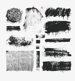 墨迹,墨刷,平面海报元素