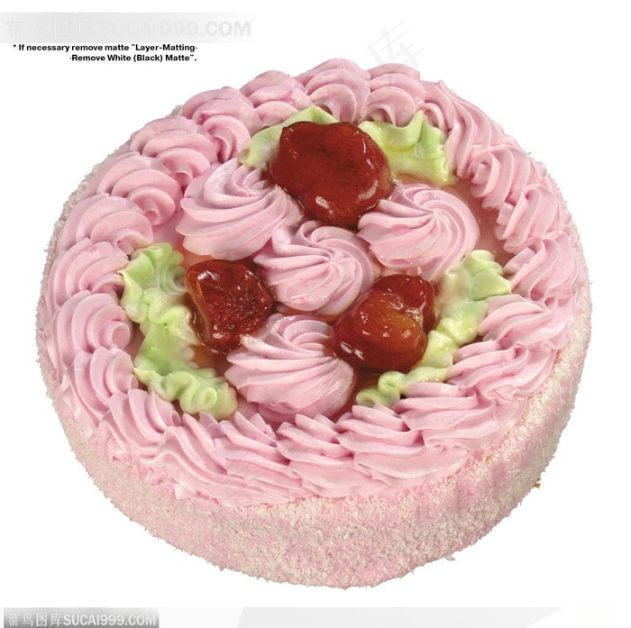 美味蛋糕-粉色的奶油蛋糕