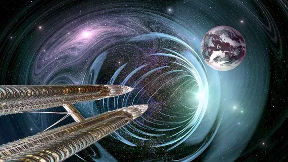 元宇宙世界风景背景墙