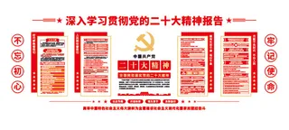 矢量二十大党建文化墙