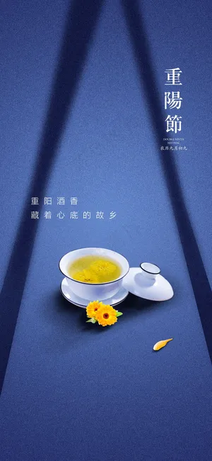 简约重阳节海报