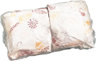 未切开油纸包好保鲜膜玫瑰吐司紫薯三明治免抠元素实物摄影素材