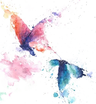 免扣素材水墨蝴蝶