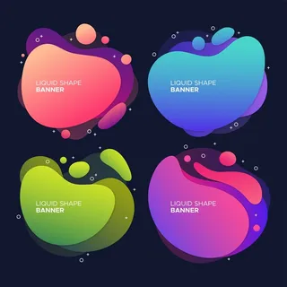 渐变形状科技装饰元素