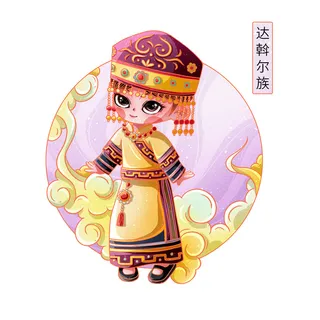 国潮Q版56个少数民族人物卡通形象服饰插画民族风服饰元素PSD素材 国潮Q版56个少数民族人物卡通形象服饰插画民族风服饰元素PSD素材