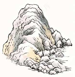大山石头工笔素材 大山石头工笔素材