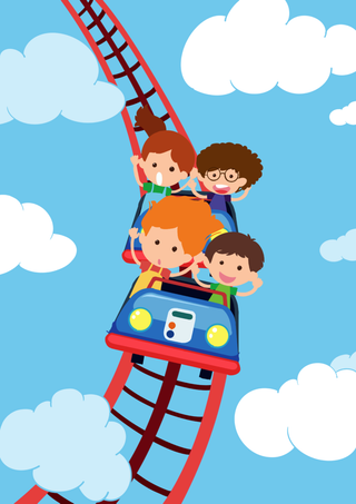 儿童游乐园人物插画