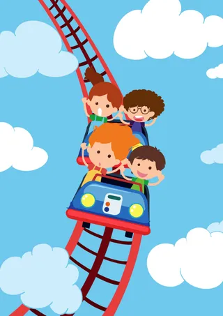 儿童游乐园人物插画