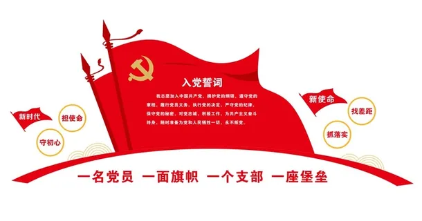 入党誓词党建文化墙