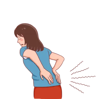 腰酸背痛的女人